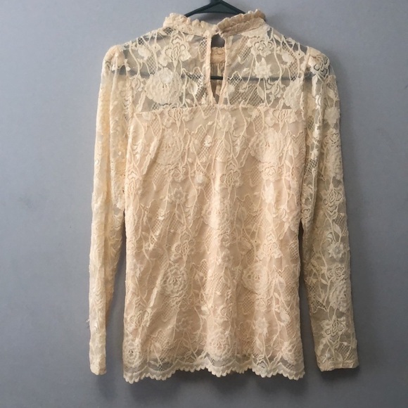 Lace High Neck Blouse Size XS - Picture 7 of 7